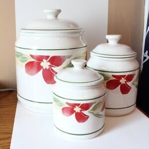 Corelle Pacific Bloom 3 Pc Canister Set